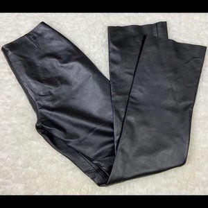 DKNY Black 100% Leather Pants Size 8